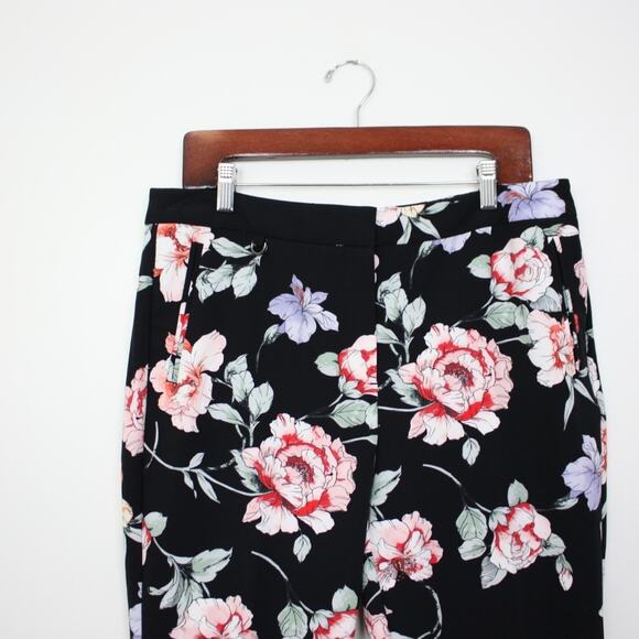 Adrianna Papell Pants Women's Size 12 Floral Print Kate - Picture 2 of 6